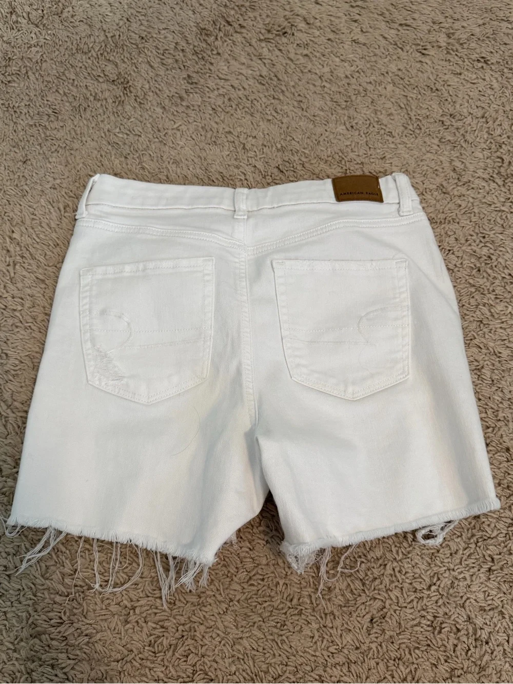 White Distressed Women’s Denim Shorts